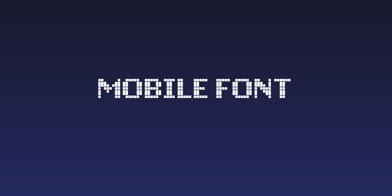 Mobile Font Social Header