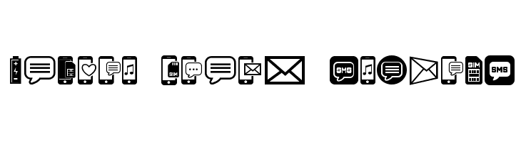 Mobile Icons Regular  Frei Schriftart Herunterladen