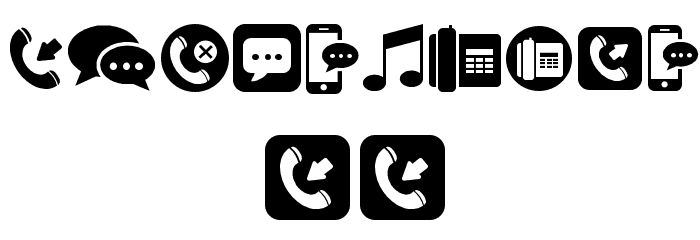Mobile Icons Regular Font OTHER CHARS