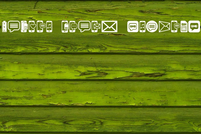 Mobile Icons Regular Font examples