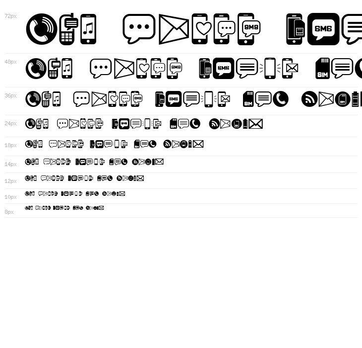 Mobile Icons Regular Waterfall