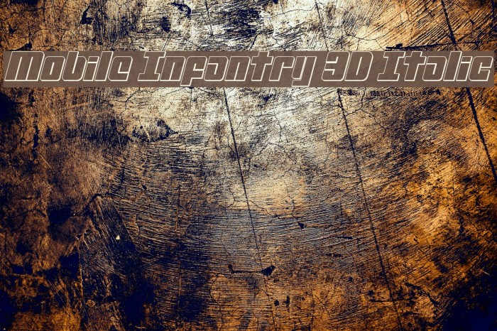 Mobile Infantry 3D Italic Example 2