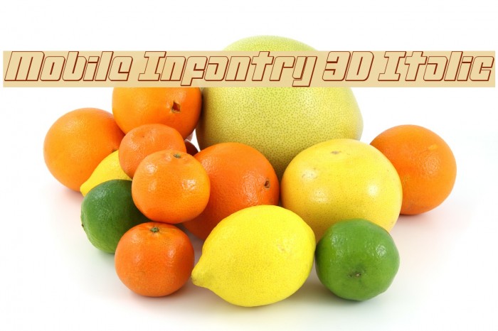 Mobile Infantry 3D Italic Example 3