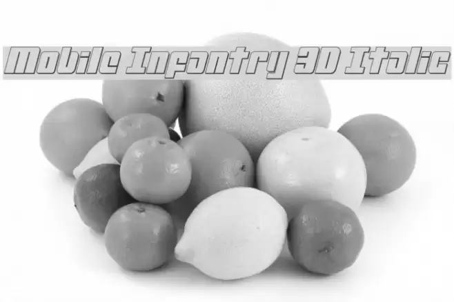 Mobile Infantry 3D Italic  examples