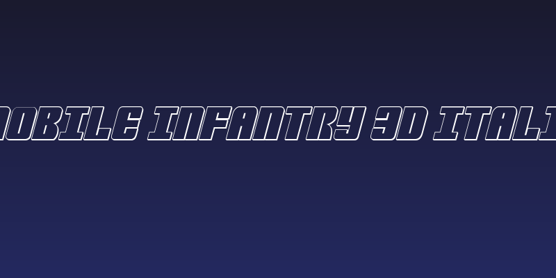 Mobile Infantry 3D Italic Social Header