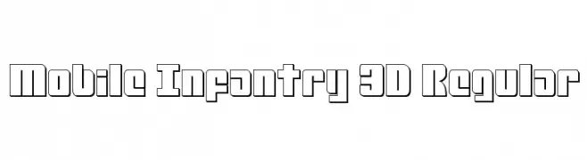 Mobile Infantry 3D Regular  les polices de caractères gratuit tlcharger