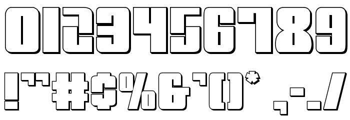 Mobile Infantry 3D Regular Font OTHER CHARS