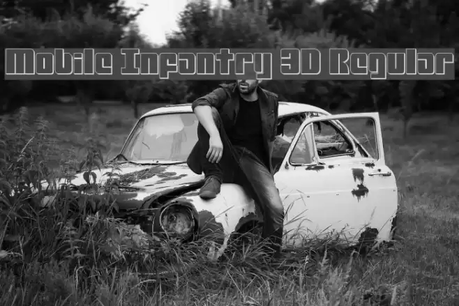 Mobile Infantry 3D Regular خط examples