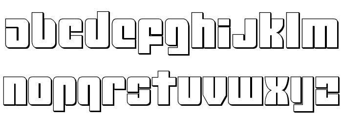 Mobile Infantry 3D Regular Font LOWERCASE