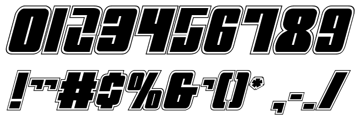 Mobile Infantry Academy Italic Font OTHER CHARS