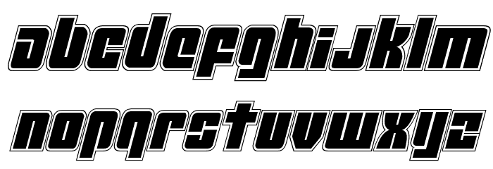 Mobile Infantry Academy Italic Font LOWERCASE