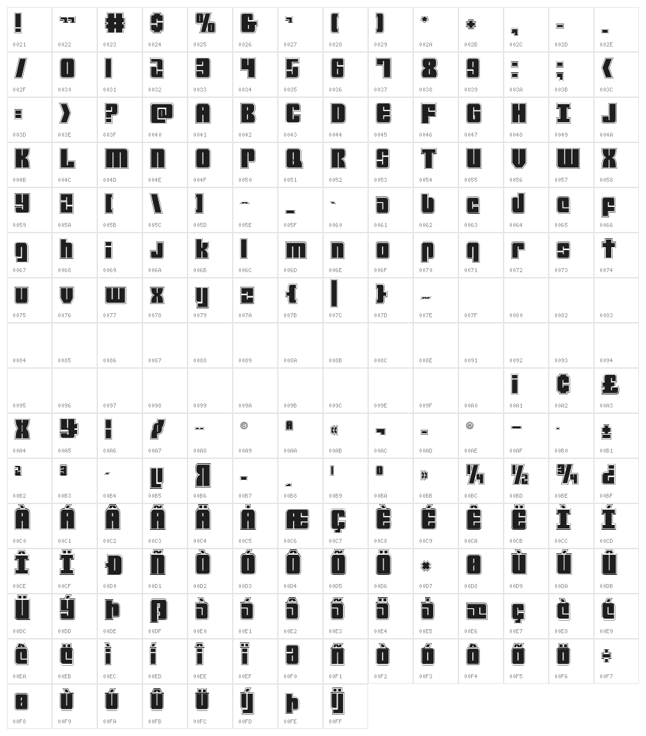 Mobile Infantry Academy Regular Character Map