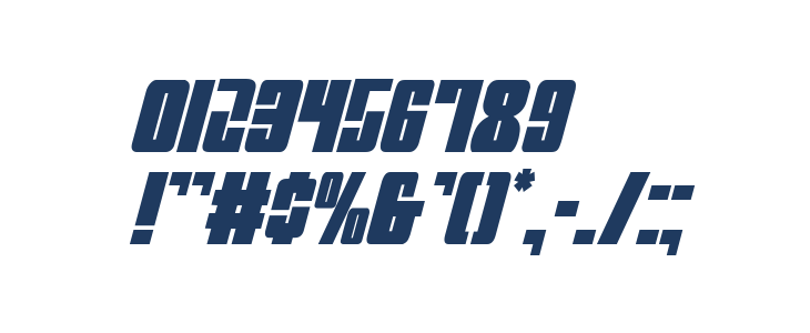 Mobile Infantry Condensed Italic Other Characters