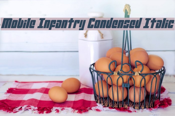 Mobile Infantry Condensed Italic Example 1