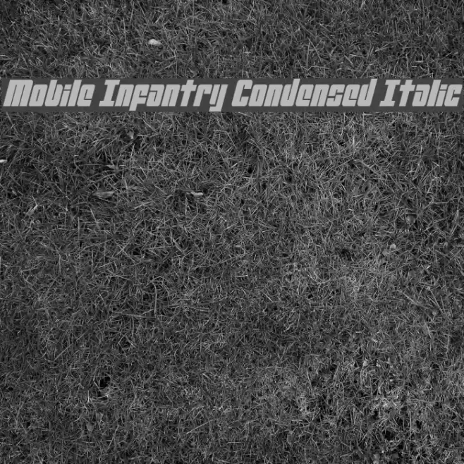 Mobile Infantry Condensed Italic Font examples