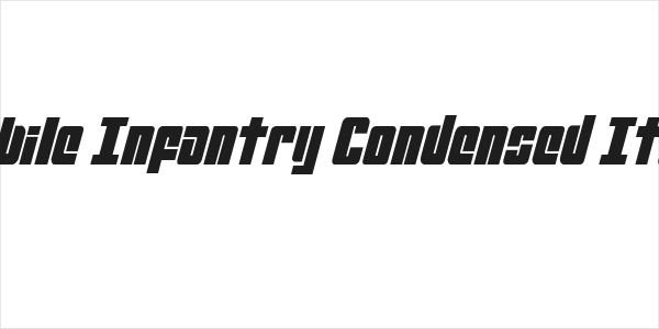 Mobile Infantry Condensed Italic Logo