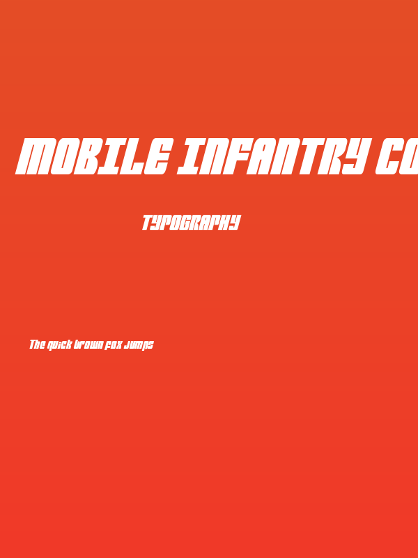 Mobile Infantry Condensed Italic Poster