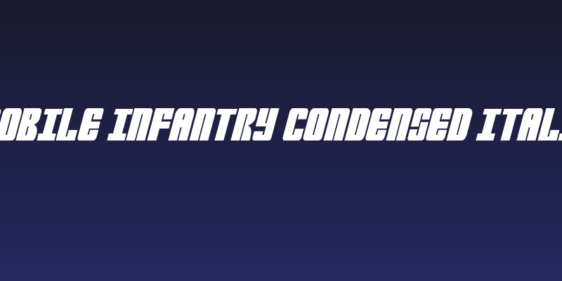 Mobile Infantry Condensed Italic Social Header