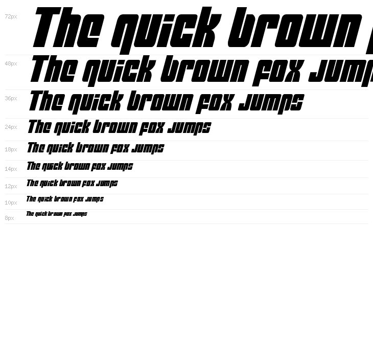 Mobile Infantry Condensed Italic Waterfall