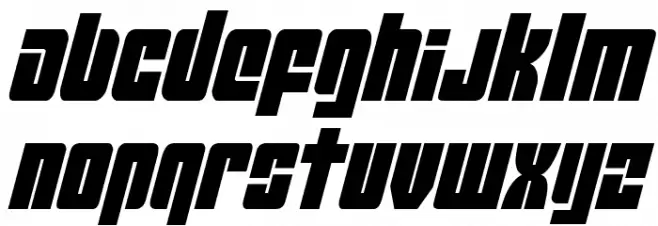 Mobile Infantry Condensed Italic Font LOWERCASE