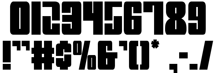 Mobile Infantry Condensed Font OTHER CHARS