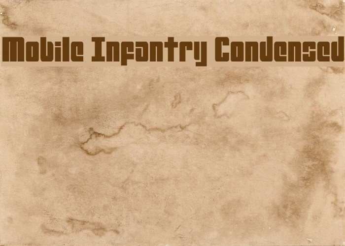 Mobile Infantry Condensed Font examples