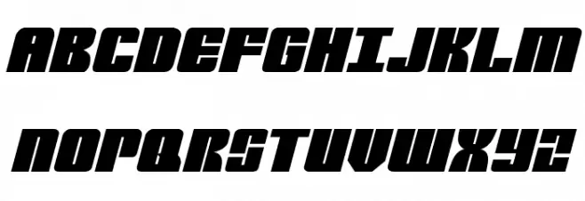 Mobile Infantry Expanded Italic フォント 大文字
