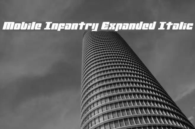 Mobile Infantry Expanded Italic Font examples