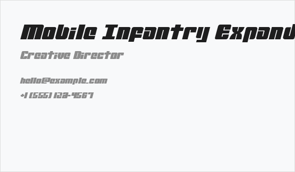 Mobile Infantry Expanded Italic Business Card