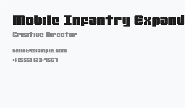 Mobile Infantry Expanded Business Card
