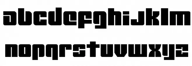 Mobile Infantry Expanded Font LOWERCASE