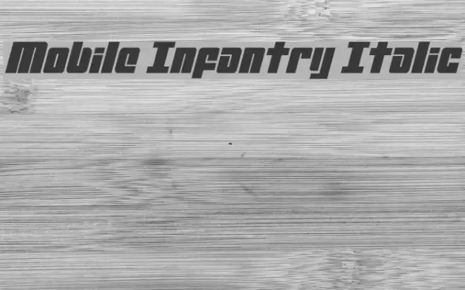 Mobile Infantry Italic Font examples