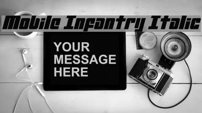 Mobile Infantry Italic Font examples