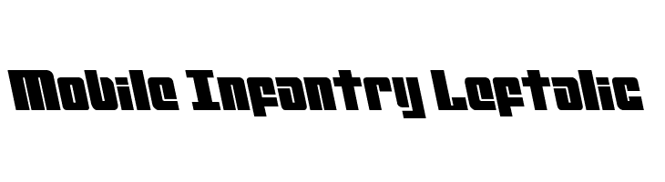 Mobile Infantry Leftalic  font caratteri gratis