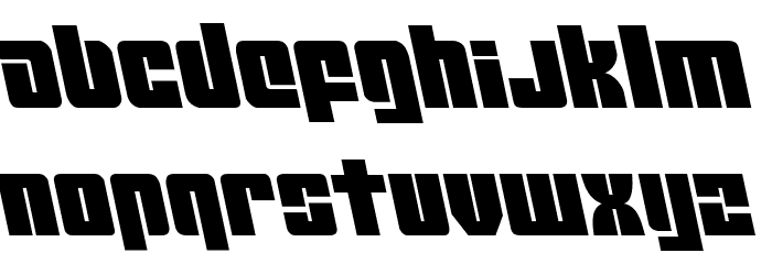 Mobile Infantry Leftalic Font LOWERCASE