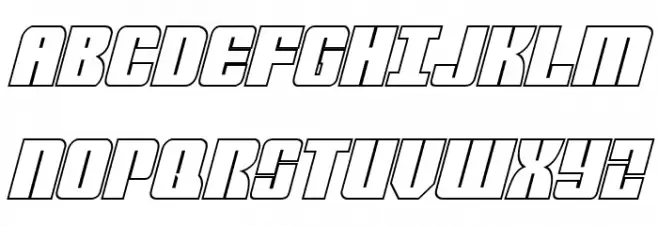 Mobile Infantry Outline Italic Polices MAJUSCULES