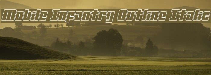 Mobile Infantry Outline Italic Font examples
