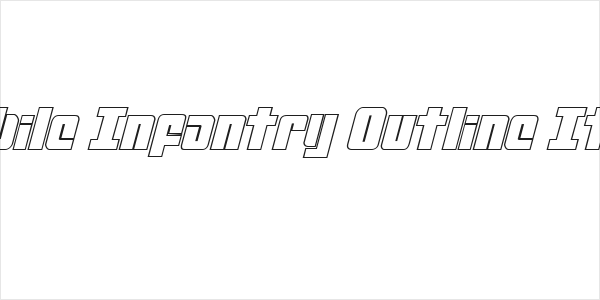 Mobile Infantry Outline Italic Logo