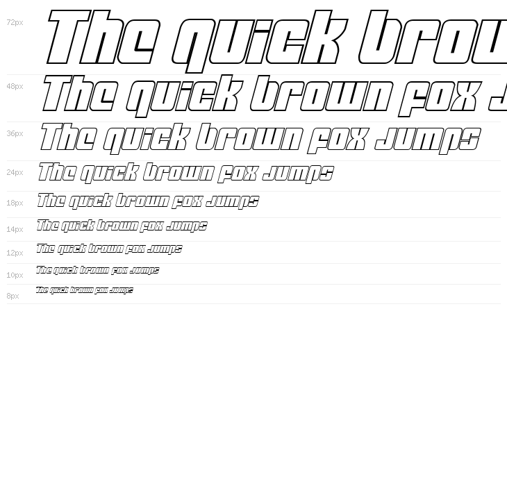 Mobile Infantry Outline Italic Waterfall