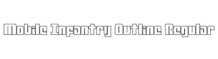 Mobile Infantry Outline Regular  Descarca Fonturi Gratis