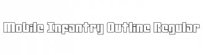 Mobile Infantry Outline Regular  Free Fonts Download