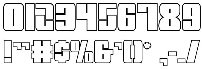 Mobile Infantry Outline Regular Font OTHER CHARS