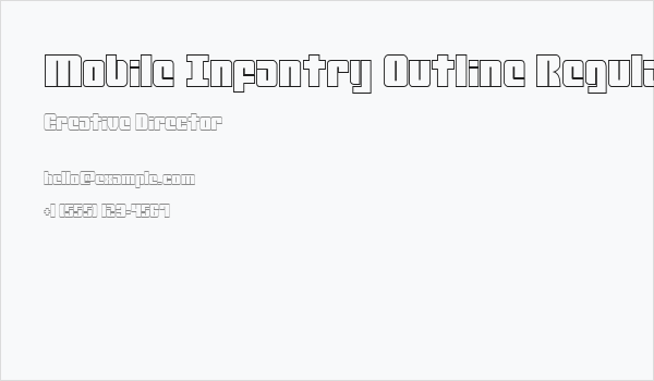Mobile Infantry Outline Regular Business Card