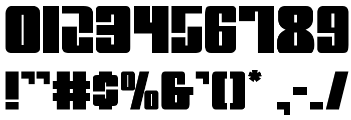 Mobile Infantry Regular Font OTHER CHARS
