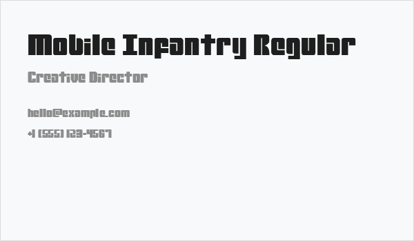 Mobile Infantry Regular Business Card