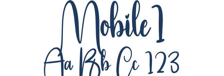 Mobile1 Font Preview