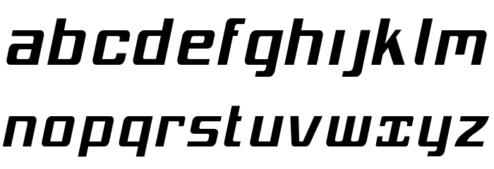 MobitaleCnd-BlackItalic Font LOWERCASE