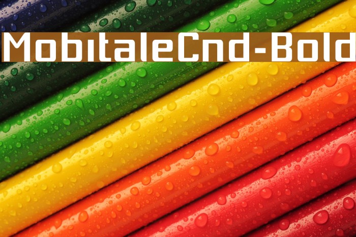 MobitaleCnd-Bold Font examples