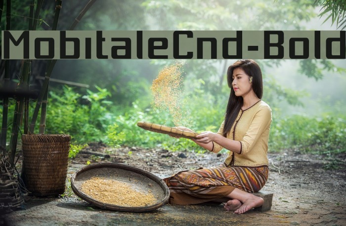 MobitaleCnd-Bold Font examples