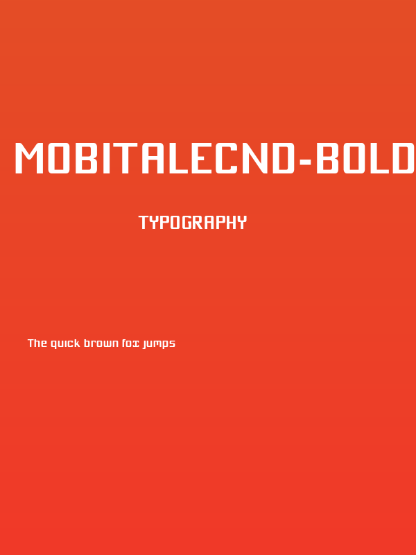 MobitaleCnd-Bold Poster